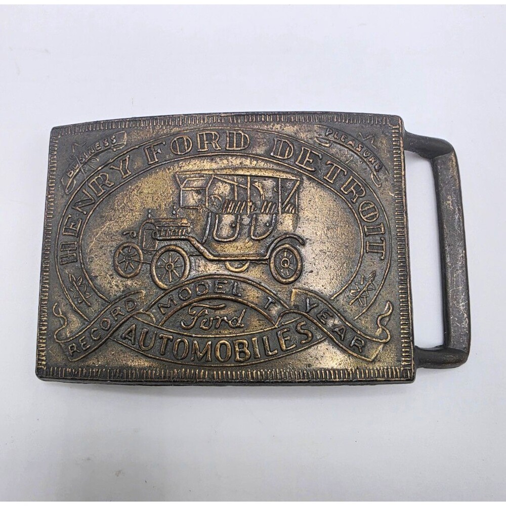 Vintage Henry Ford Detroit Model T Belt Buckle PC 2020340010 Automobiles